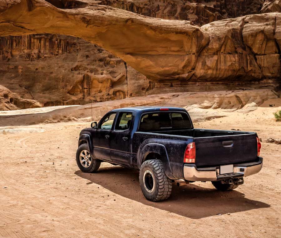 truck on desert